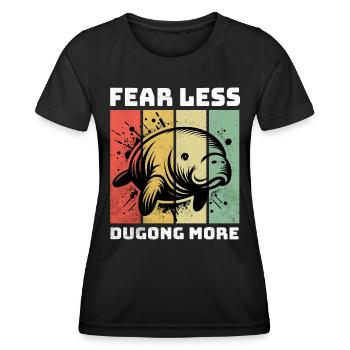 Dugong Seekuh - Frauen Funktions-T-Shirt - Schwarz - Vorne - AI Model Female 172 light (172cm)