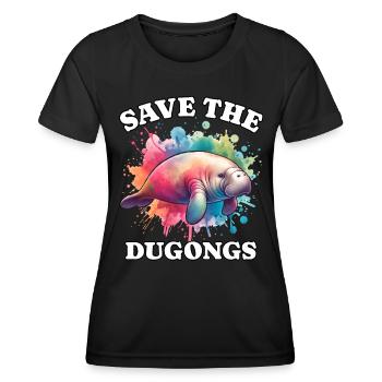Save Manatee - Women's Functional T-Shirt - black - Front - AI Model Female 172 light (172cm)