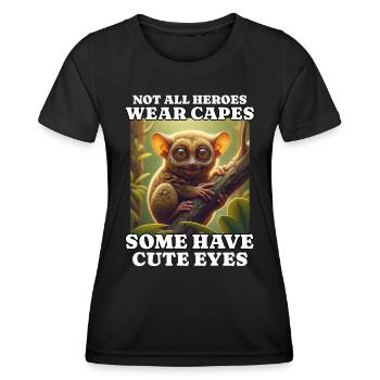 Tarsier Saying - Women's Functional T-Shirt - black - Front - AI Model Female 172 light (172cm)