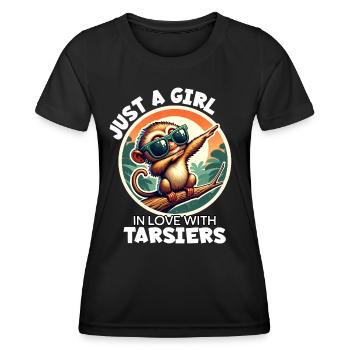 Mädchen Liebt Koboldmaki - Frauen Funktions-T-Shirt - Schwarz - Vorne - AI Model Female 172 light (172cm)