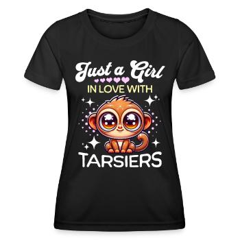 Koboldmaki Mädchen Tarsier - Frauen Funktions-T-Shirt - Schwarz - Vorne - AI Model Female 172 light (172cm)