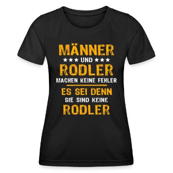 Rodler Rodeln - Frauen Funktions-T-Shirt - Schwarz - Vorne - AI Model Female 172 light (172cm)