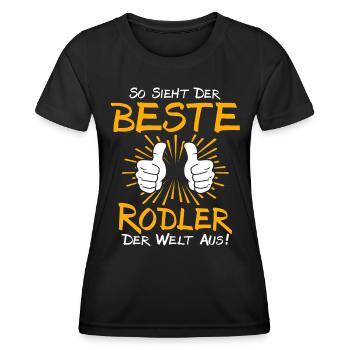 Tobogganer Gift Idea - Women's Functional T-Shirt - black - Front - AI Model Female 172 light (172cm)