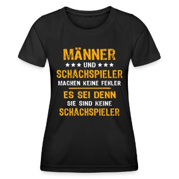 Schachspieler Schach - Frauen Funktions-T-Shirt - Schwarz - Vorne - AI Model Female 172 light (172cm)