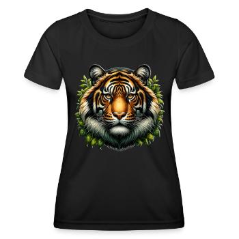 Tigre de Malaisie - T-shirt sport Femme - noir - Devant - AI Model Female 172 light (172cm)