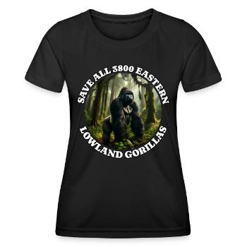 Save Gray Gorilla - Women's Functional T-Shirt - black - Front - AI Model Female 172 light (172cm)