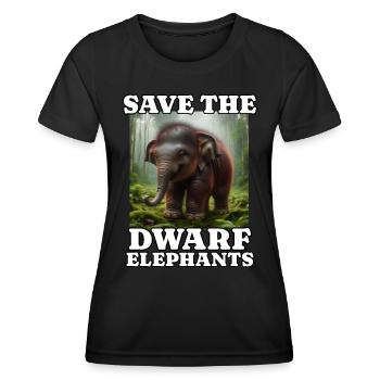 Dwarf elephant - Women's Functional T-Shirt - black - Front - AI Model Female 172 light (172cm)