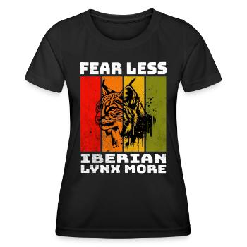 Iberian Lynx Iberischer Luchs - Women's Functional T-Shirt - black - Front - AI Model Female 172 light (172cm)