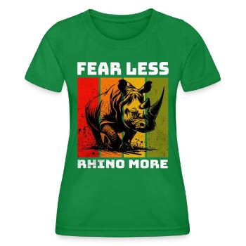 Rhinocéros de Sumatra Rhinocéros Nashorn - T-shirt sport Femme - vert - Devant - AI Model Female 172 dark (172cm)