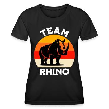 Rhino Nashorn Sprüche - Frauen Funktions-T-Shirt - Schwarz - Vorne - AI Model Female 172 light (172cm)