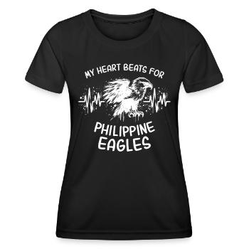 Affenadler Herzlinie - Frauen Funktions-T-Shirt - Schwarz - Vorne - AI Model Female 172 light (172cm)