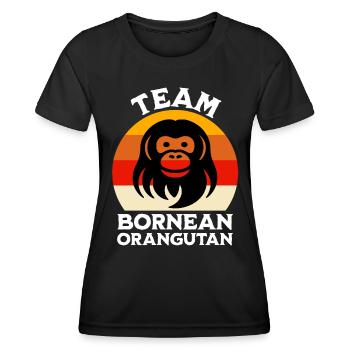 Orang-outan de Bornéo - T-shirt sport Femme - noir - Devant - AI Model Female 172 light (172cm)