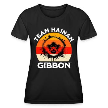 Dicton du gibbon à crête - T-shirt sport Femme - noir - Devant - AI Model Female 172 light (172cm)