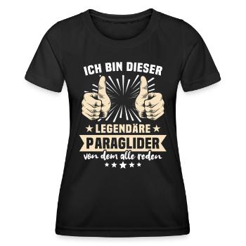 Paraglider Sprüche - Frauen Funktions-T-Shirt - Schwarz - Vorne - AI Model Female 172 light (172cm)