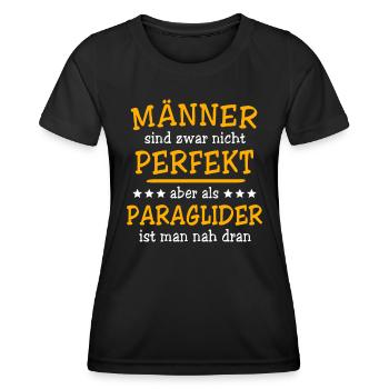 Paraglider Paragliding - Frauen Funktions-T-Shirt - Schwarz - Vorne - AI Model Female 172 light (172cm)
