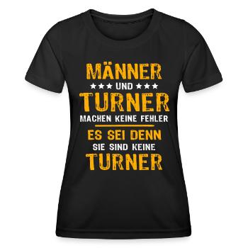 Turner Turnen - Frauen Funktions-T-Shirt - Schwarz - Vorne - AI Model Female 172 light (172cm)