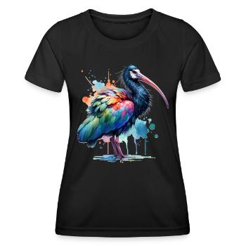 Northern Bald Ibis - Women's Functional T-Shirt - black - Front - AI Model Female 172 light (172cm)