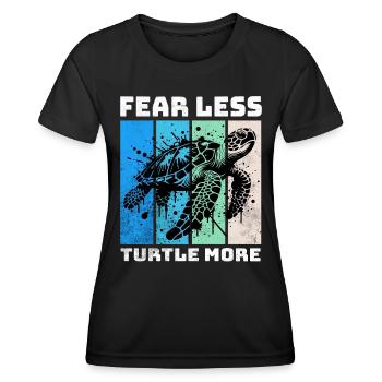 Hawksbill Turtle Karettschildkröte - Women's Functional T-Shirt - black - Front - AI Model Female 172 light (172cm)