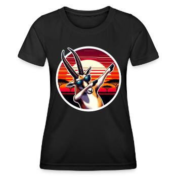 Saiga Antilope Saïga Antilope - T-shirt sport Femme - noir - Devant - AI Model Female 172 light (172cm)
