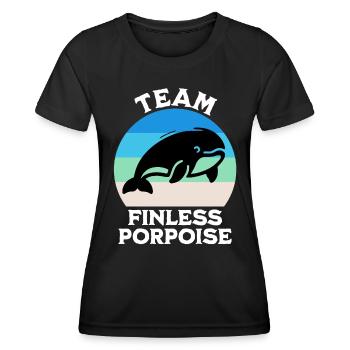 Dauphin Yangtze Dauphin Droit Dicton - T-shirt sport Femme - noir - Devant - AI Model Female 172 light (172cm)