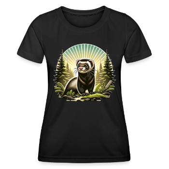 Iltis Schwarzfussiltis - Women's Functional T-Shirt - black - Front - AI Model Female 172 light (172cm)