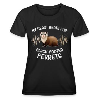 Iltis Blackfoot Siltis Heartline - Women's Functional T-Shirt - black - Front - AI Model Female 172 light (172cm)