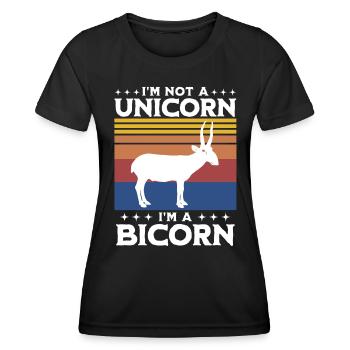 Saiga Antilope Sprüche - Frauen Funktions-T-Shirt - Schwarz - Vorne - AI Model Female 172 light (172cm)