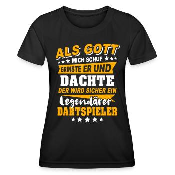 Joueur de fléchettes Fléchettes - T-shirt sport Femme - noir - Devant - AI Model Female 172 light (172cm)