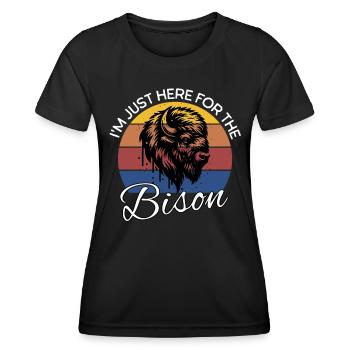 Bison Buffalo - Women's Functional T-Shirt - black - Front - AI Model Female 172 light (172cm)