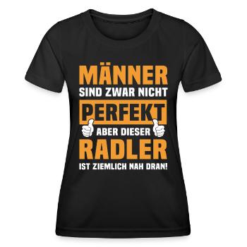 Lustige Radler Sprüche - Frauen Funktions-T-Shirt - Schwarz - Vorne - AI Model Female 172 light (172cm)