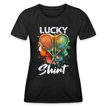 Squash Player - Women's Functional T-Shirt - black - Front - AI Model Female 172 light (172cm)