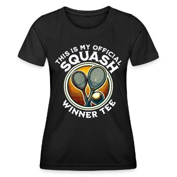 Squash Player - Women's Functional T-Shirt - black - Front - AI Model Female 172 light (172cm)
