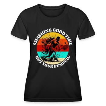 Papa courge - T-shirt sport Femme - noir - Devant - AI Model Female 172 light (172cm)