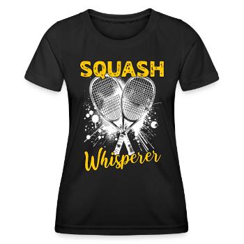 Squash Sayings - Women's Functional T-Shirt - black - Front - AI Model Female 172 light (172cm)