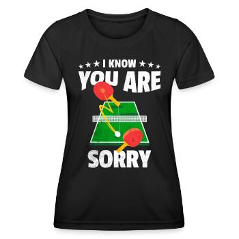 Légende du ping-pong - T-shirt sport Femme - noir - Devant - AI Model Female 172 light (172cm)