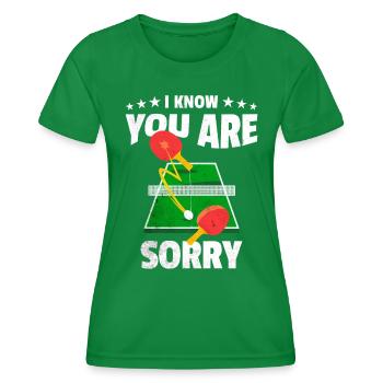Légende du ping-pong - T-shirt sport Femme - vert - Devant - AI Model Female 172 dark (172cm)