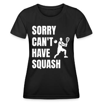 Funny Squash Saying - Women's Functional T-Shirt - black - Front - AI Model Female 172 light (172cm)