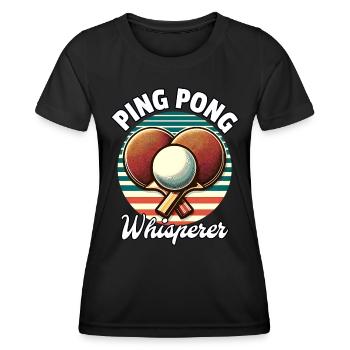 Ping Pong Whisperer - Frauen Funktions-T-Shirt - Schwarz - Vorne - AI Model Female 172 light (172cm)