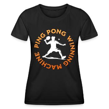 Gagnants du Ping Pong - T-shirt sport Femme - noir - Devant - AI Model Female 172 light (172cm)