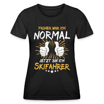 Skier Saying - Women's Functional T-Shirt - black - Front - AI Model Female 172 light (172cm)
