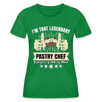 Legendary Pastry Chef - Women's Functional T-Shirt - kelly green - Front - AI Model Female 172 dark (172cm)