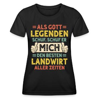 Landwirt - Frauen Funktions-T-Shirt - Schwarz - Vorne - AI Model Female 172 light (172cm)