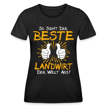Landwirt Geschenkidee - Frauen Funktions-T-Shirt - Schwarz - Vorne - AI Model Female 172 light (172cm)