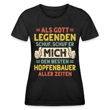 Producteurs de houblon - T-shirt sport Femme - noir - Devant - AI Model Female 172 light (172cm)
