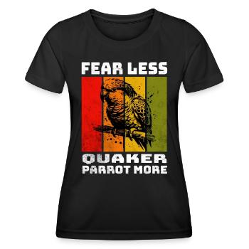 Perroquet Quaker Perruche moine - T-shirt sport Femme - noir - Devant - AI Model Female 172 light (172cm)