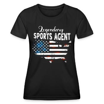 Sportagent US - Frauen Funktions-T-Shirt - Schwarz - Vorne - AI Model Female 172 light (172cm)
