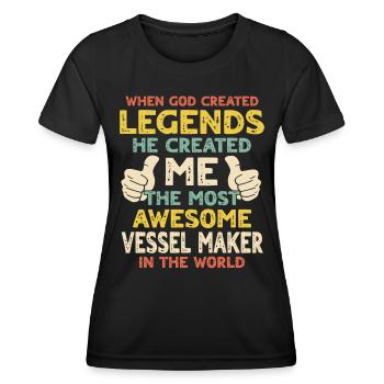 Constructeurs - T-shirt sport Femme - noir - Devant - AI Model Female 172 light (172cm)