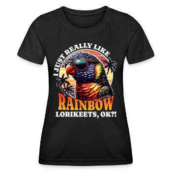 I Love Rainbow Lori Saying - Women's Functional T-Shirt - black - Front - AI Model Female 172 light (172cm)
