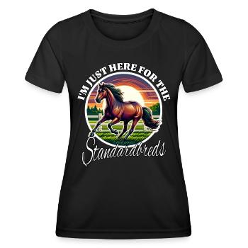 Lustige Traber Sprüche - Frauen Funktions-T-Shirt - Schwarz - Vorne - AI Model Female 172 light (172cm)