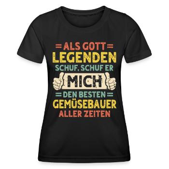 Vegetable grower - Women's Functional T-Shirt - black - Front - AI Model Female 172 light (172cm)